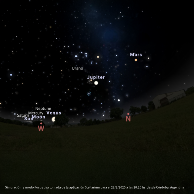 Febrero traerá un desfile de planetas en el cielo nocturno